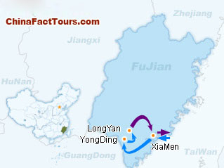 Fujiang Tulou Tourist Map Guide